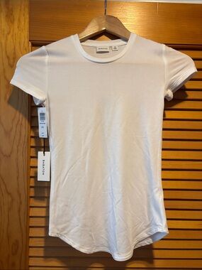 Babaton White Short Sleeve Crew Tee